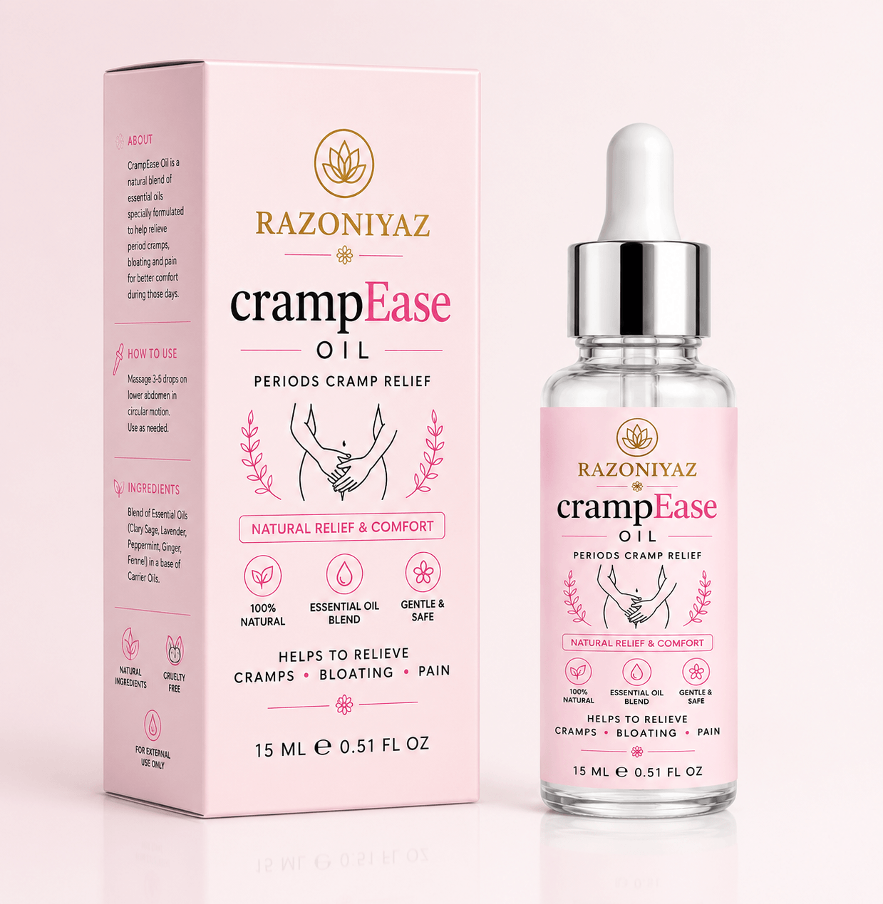 CrampEase Menstrual Massage Oil