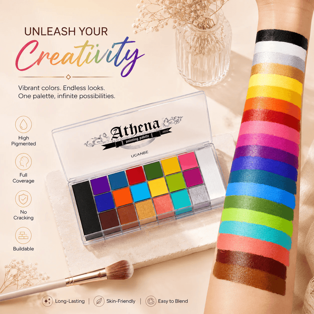 All in one Color Palette with 20 Shades For Lips, Blushes, Eyeshadows and Foundation